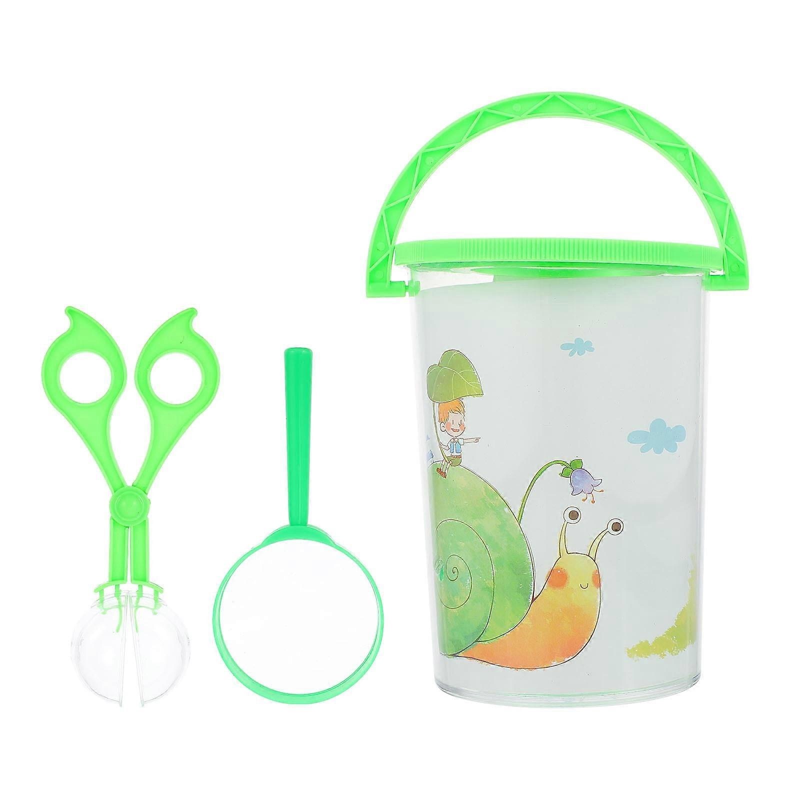 Insect Observation Barrel with Magnifying Glass – Transparent Container ...