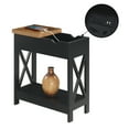 thumbnail image 5 of Convenience Concepts Oxford Flip Top End Table with Charging Station and Shelf, Barnwood/Black, 5 of 13