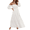 White, variant on YOGAFOX Women's Boho Smocked Side Split Flowy Maxi Dress Rust Medium