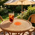 thumbnail image 5 of 1 Pack Fruit Coaster, 3.5" Non-Slip Car Coaster Heat Insulation Colorful Unique Slice PVC Drink Cup Mat for Drinks, Prevent Furniture and Tabletop Car Decor, Drink Cup Mat Placemat,Orange, 5 of 8