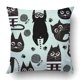 thumbnail image 1 of ABPHQTO Gatos divertidos Funda de almohada Throw Pillow Cover Funda 50x50 cm, 1 of 2