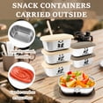 thumbnail image 4 of NUAHRHY Stainless Steel Snack Containers Portable Safe Food Container with Silicone Lids Easy to Clean Metal Food Storage Containers Space Saving Metal Toddler Snack Containers for School, 4 of 8