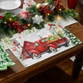 thumbnail image 3 of Christmas Placemats, 12 x18 Inch Cloth Place Mats for Dinner, Easy to Clean, Heat-Resistant and Waterproof Table Mats for Xmas Party，Set of 4, 3 of 5