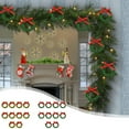 thumbnail image 7 of Holiday Mini Wreath Ornament for Christmas Tree with Bow and Vine Details, 10-Pack Set for Festive Decorating and Miniature Gift Giving, 7 of 7