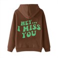 thumbnail image 2 of Gibobby Sudaderas de mujer, Sudaderas con media cierre para mujer, sudadera corta de forro polar de otoño(Marrón,XG), 2 of 4