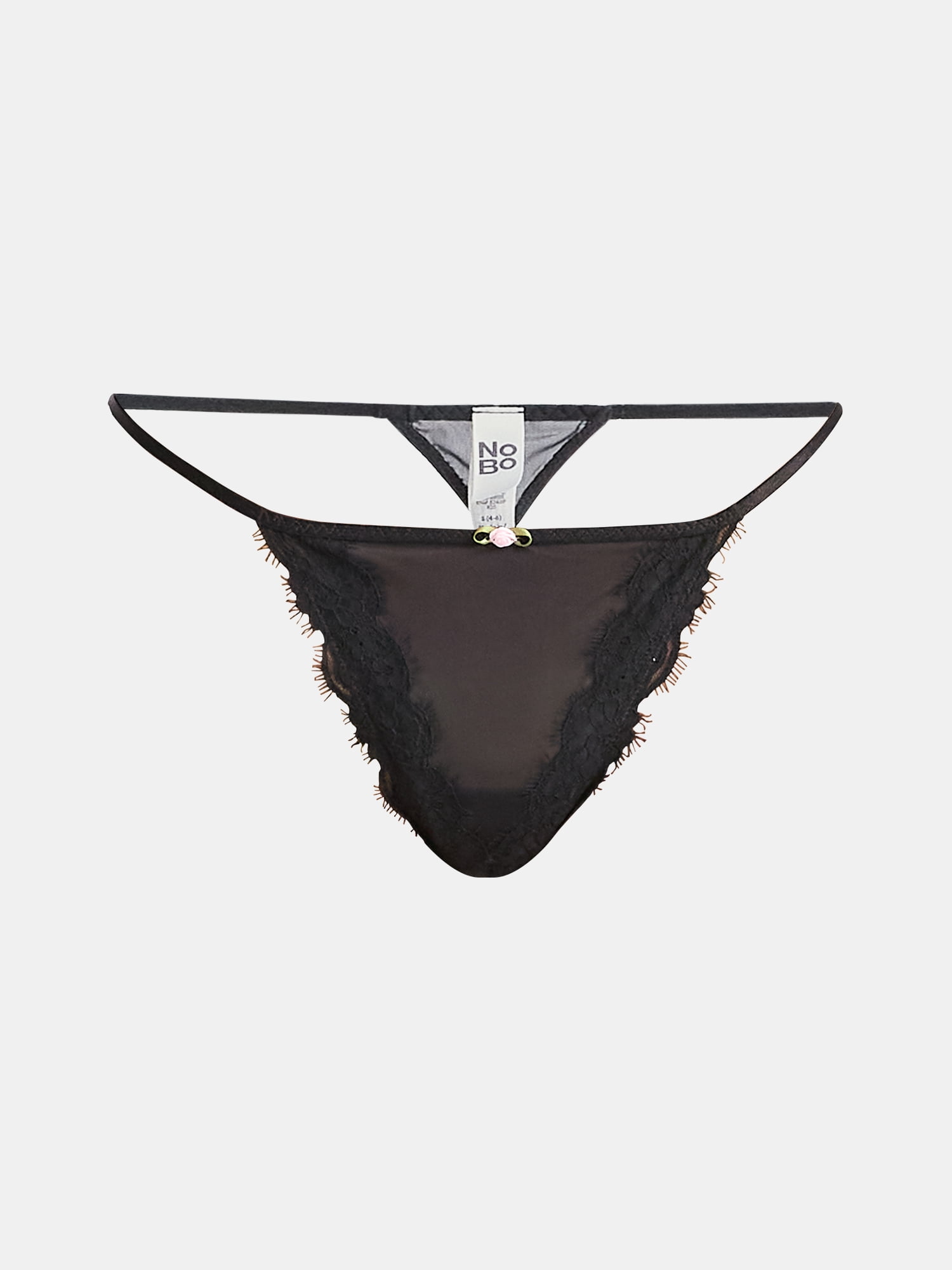 No Boundaries Valentine's Day Sheer Micro Thong Panties, 2-Pack, Women's