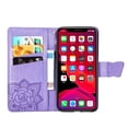 thumbnail image 3 of iPhone 12 Pro Max Case, Mantto Bling Diamond PU Leather Flip Wallet Case Hand Strap Butterfly Embossed Protective Flip Stand Card Holder Magnetic Cover for Apple iPhone 12 Pro Max, Lightpurple, 3 of 9