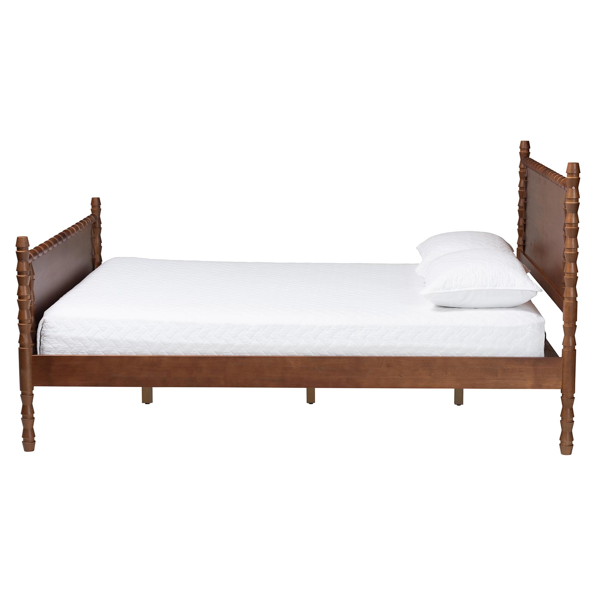Baxton Studio Danette Modern Platform Bed, Queen, Walnut Brown