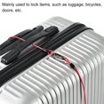 thumbnail image 5 of Uxcell 2.5mmx2m Coated Security Steel Cable Luggage Lock Wire Rope Double Loop Red 4 Pack, 5 of 5