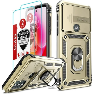 LeYi for Moto G Pure Case, Moto G Power 2022 Case with Slide Camera Cover   [2 Pack] Tempered Glass Screen Protectors, Military-Grade Case with Kickstand for Motorola G Pure