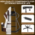 thumbnail image 3 of Linen Fabric Beige and Brown Gaming Chair with Footrest, Ergonomic Computer Chair with Massage Lumbar Pillow and Adjustable Headrest, Comfortable Office Chair for Home & Gaming, 3 of 7