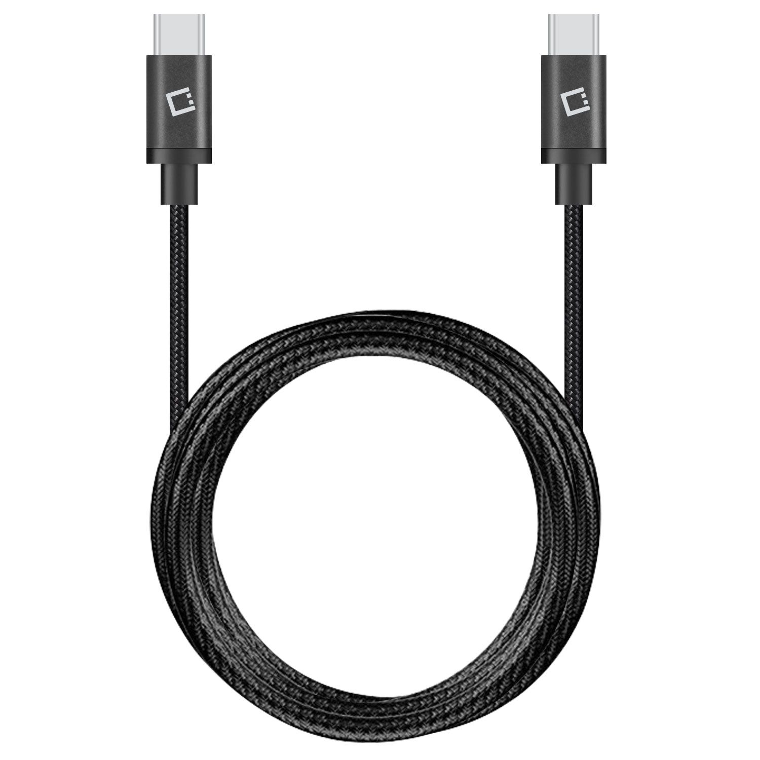 Cellet USB-C to USB-C Cable Compatible with Nokia C2 Tava, Heavy Duty Braided USB Type-C to Type-C Cable (6 feet/1.8 meters) and Atom Wipe - image 1 of 9