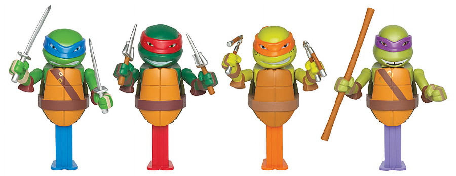 PEZ Candy TMNT Connectibles, 1 Candy Dispensers Plus 3 Rolls Assorted Fruit Candy, 1 Count, 0.87 oz