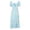 Sky Blue, variant on Casual Women's Summer Short Sleeve Square Neck Split Tennis Midi Dress for Everyday Wear Beige M