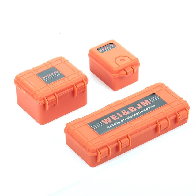 Boîte d'Équipement de Sécurité pour Voiture Télécommandée 1/10 3 Pcs Boîte à Outils Décorative Vis Petite Boîte de Rangement pour Outils Convient pour Traxxas HSP Redcat RC4wd Tamiya Camion Télécommandé Axial