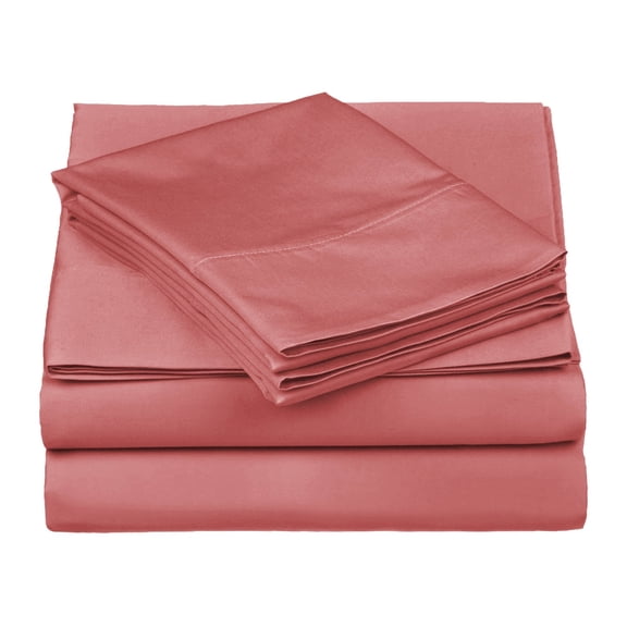 Superior Egyptian Cotton 530 Thread Count Deep Pocket Sheet Set, King Size, Blush