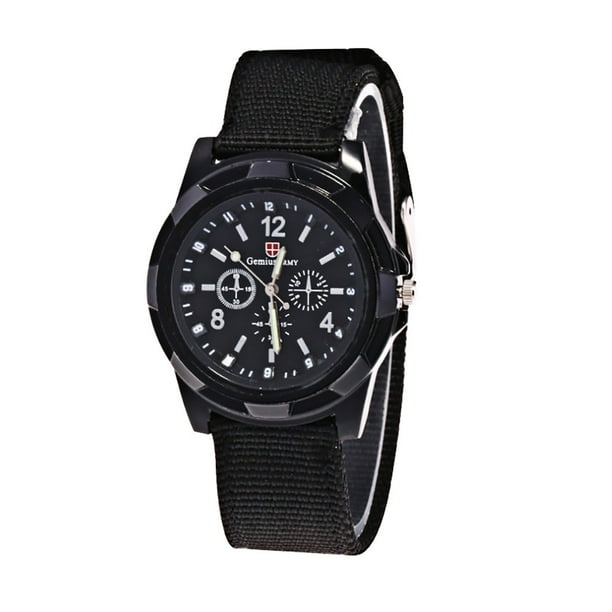Reloj de cuarzo para hombre, relojes de moda para hombre, luminoso, de doble escala, para deportes al aire libre, con correa de nailon, reloj de cuarzo de regalo.