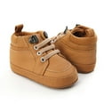 thumbnail image 6 of URMAGIC Toddler Baby Girls Boys PU Leather High-Top Moccasins Soft Sole Shoes, 6 of 8