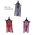 thumbnail image 3 of Injueey Decoración de fantasmas colgantes de Halloween, aparición de terror, reutilizable, espeluznante, esqueleto, accesorios voladores, colgantes, Kits de decoración para fiestas Rojo Injueey HA068181-02, 3 of 6