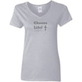 thumbnail image 6 of Choose Life 2.0 Ladies V Neck Tee, 6 of 6