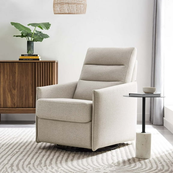 Modway Etta Upholstered Polyester Fabric Lounge Chair in Oatmeal