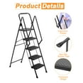 thumbnail image 4 of Vacmaster Lightweight Folding 5 Step Stool, Wide Anti Slip Pedal And Safety Handle, Sturdy Steel Ladder, Multi-Purpose Step Ladder, Suitable For Home, Kitchen, And Office Elevators, 4 of 8