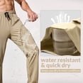 thumbnail image 4 of BALEAF Men's Hiking Cargo Pants Quick Dry Water Resistant with Zip Pockets Lightweight UPF 50+ for work Beige Size XL, 4 of 7