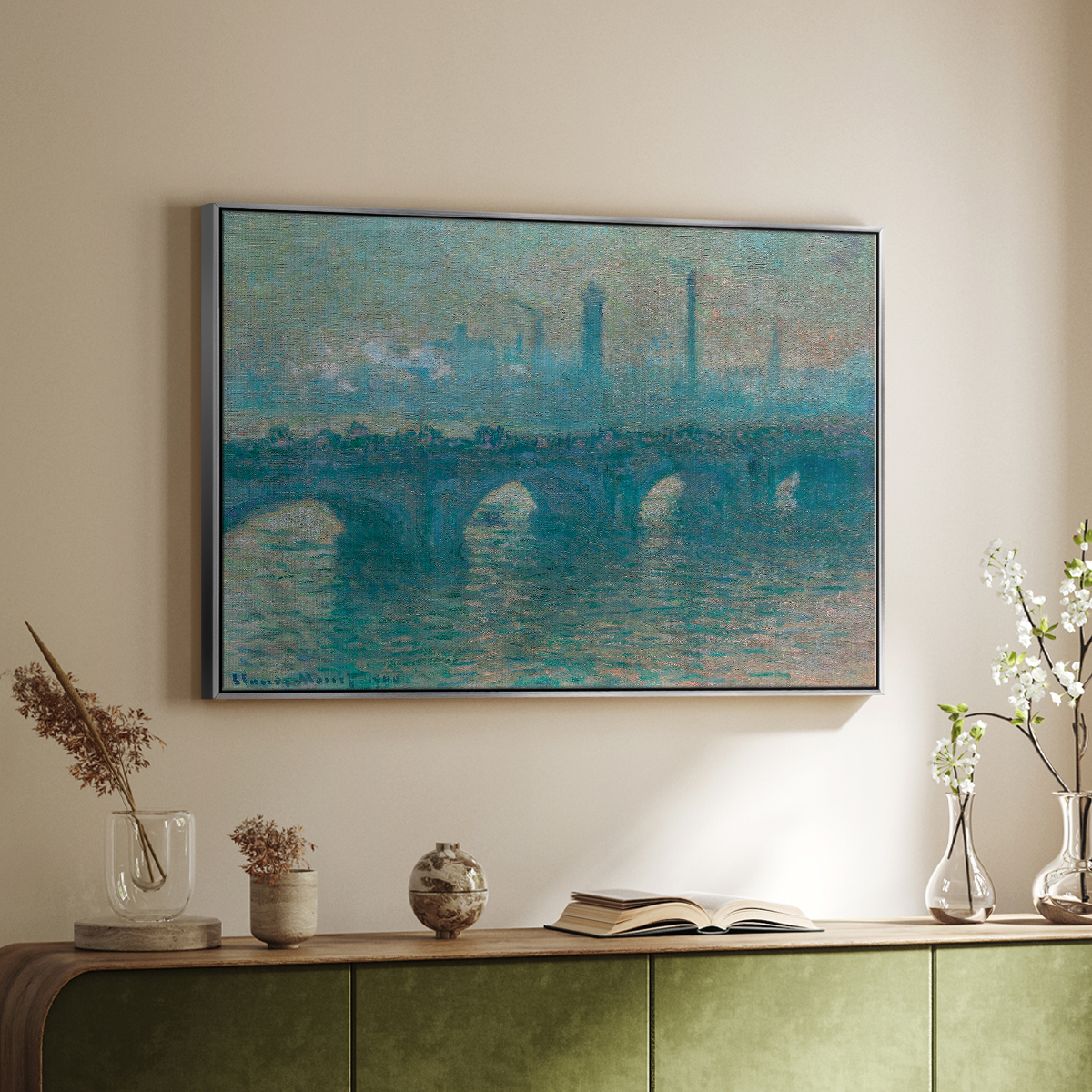 Vintage Nautical Print-XCV By Wexford Home Framed in Silver Wood Gallery Wrapped Canvas 27 in. x 41 in.