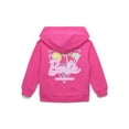 thumbnail image 3 of Barbie Toddler Girl Full-Zip Hoodie with Front & Back Graphics, Sizes 12M-5T, 3 of 6