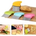 thumbnail image 3 of 4 Pieces Vegetable Crinkle Knife, Stainless Steel Potato Cutter, Potato Wavy Knife, 3 of 5