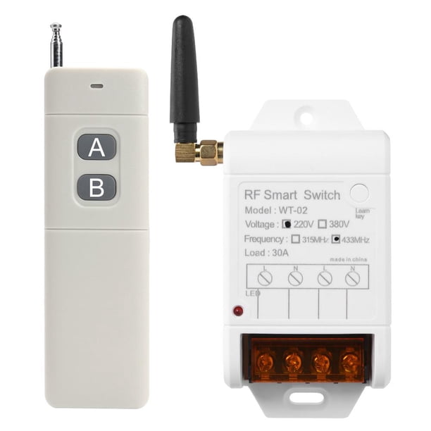 AK-WT02 Botones inalámbricos AB Control remoto 220V Interruptor de bomba de agua de un solo canal WDOplteas Para estrenar