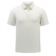thumbnail image 6 of hoksml Men's Cooling Quick Dry Mesh Short Sleeve Collared Shirt 3 Button Placket Raglan Sleeve Breathable Golf Top for Business Daily Outdoor Travel, 6 of 7