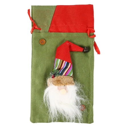 

Christmas Themed Red Wine Bottle Cover Wine Gift Bag Champagne Wine Pouch