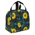 thumbnail image 2 of Disketp Sunflowers And Blue Flower for Insulated Lunch Bag for Women and Men, Perfect for Work, Hiking, Picnic, 2 of 8