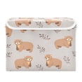 thumbnail image 7 of Yayeee Collapsible Cube Storage Bin with Lid Fabric Closet Decorative Basket with Handles, Cartoon Bear, 7 of 7
