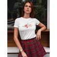 thumbnail image 2 of Cute Watercolor Floral Spring T-Shirt Women -Image by Shutterstock, Female Small, 2 of 4
