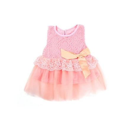 

Baby Girl Tulle Dress Floral Sleeveless Tulle Tutu Princess Party Formal Dresses