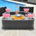 thumbnail image 6 of Floating Pool Tray Floating Serving Tray Table & Bar - Pool Floats for Adults, Spas, & Pool Parties - Floating Tray for Pool Serving Drinks, Sunjoy Floating Brunch 24x24'', Food on The Water -Grey, 6 of 12