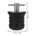 thumbnail image 2 of unbranded Tapón Para Desagüe De Embarcaciones De Inoxidable Con Negro, 2 of 8