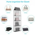thumbnail image 5 of Wardrobe Closet Transparent Storage Bag Hanging Handbag Organizer Sundry Shoe Bag with Hanger Pouch Transparent Storage, 5 of 9