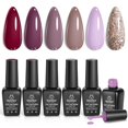 thumbnail image 1 of Set de esmaltes de uñas en gel Beetles Purple, 6 colores, para mujer, 1 of 5