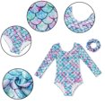 thumbnail image 2 of MXIEZI Kids Baby Leotard for Girls Long Sleeve Gymnastics Outfit Fashion Printed Dance Bodysuit One-Piece Biketards with Hairband for Practice Sizes 3-12T, 2 of 9