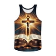 thumbnail image 5 of QSAWXQZ Men's Graphic Tank Tops Jesus Cross Printed Sleeveless T Shirts Christian Lightweight Breathable Muscle Shirts Athletic Summer Beach Casual Wear S, 5 of 6