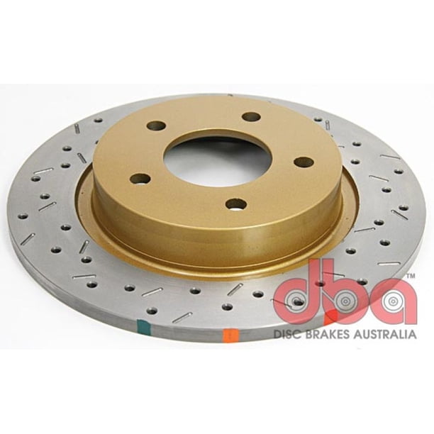 DBA 7/90-96 Turbo/6/89-96 Non-Turbo 300ZX Rear Drilled & Slotted 4000 Series Rotor main image 0