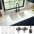 thumbnail image 3 of Karran Usa QU-610-GR-PK1 Quartz Qu 32" Undermount Double Basin Quartz Composite Kitchen, 3 of 5