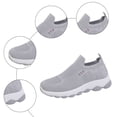 thumbnail image 4 of Rokment Orthopedic Slip on Walking Shoes for Women Lightweight Comfortable Arch Support Platform Wedge Low Heel Athletic Running Tennis Nursing Sneakers Grey Size 8.5, 4 of 6