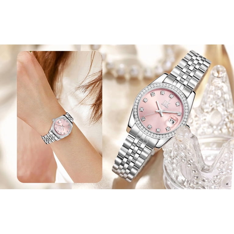 Women\'s Crystal-Accented Quartz Dress Watch with Metal Bracelet Alibaba.com: HDS20240717-2 Women main image 4