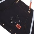thumbnail image 7 of Chef Apron Water Resistant Canvas Cross Back Adjustable Full Coverage Apron for Men Women Gardening Painting Black, 7 of 7