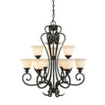 thumbnail image 5 of Wry Lighting Torbellino 9-light Chandelier in Cordoban Bronze, 5 of 5