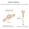 thumbnail image 6 of Rosec Jewels Designer IGI Certified Lab Grown Pink Diamond Engagement Ring 1 Ct - Fancy Pink Color and VS1 Clarity - Pink White Diamond Ring, 14K Yellow Gold, US 3.50, 6 of 9
